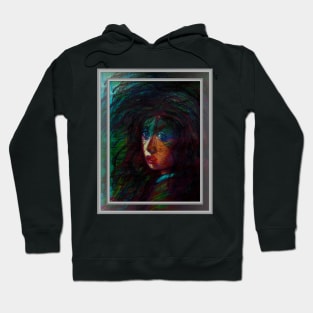 Blue-eyed Eurydice Falling into Abstraction Hoodie